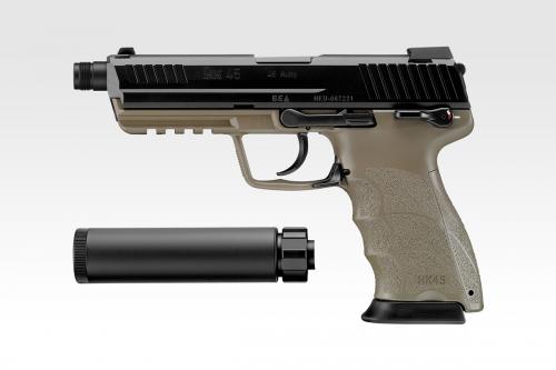 Tokyo Marui HK45 Tactical GBB Pistol TAN