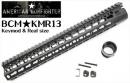 BCM KMR13inch Keymod-type Hand Guard real size